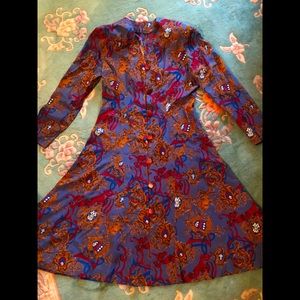 Long Sleeve Silk Dress